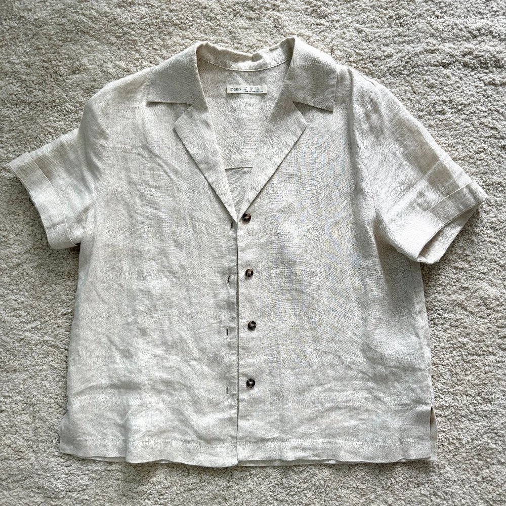Oysho 100% linen shirt